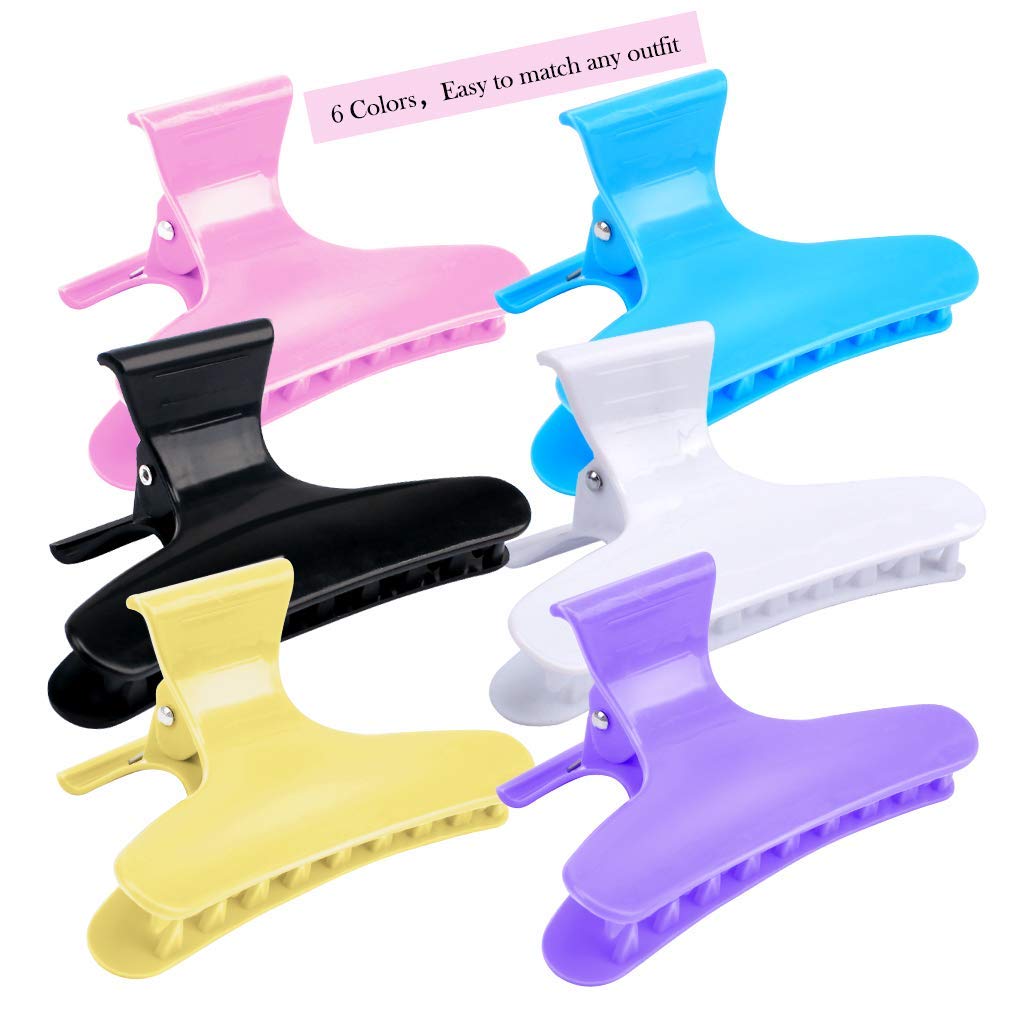 Butterfly Hair Clips, Hair Claw Clips Clamps for Women, Large Hair Clips for Medium Thickness Fine Hair, 24 Pack 4 X6