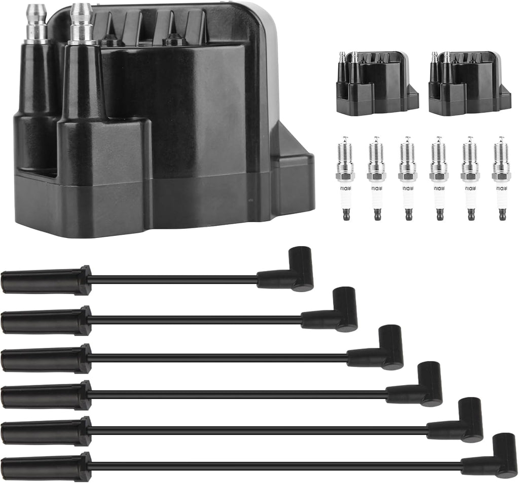 Coil Packs & Iridium Spark Plugs & Wires Kit Fit for Buick Pontiac 3.8L | Fit for 1990-2005 LeSabre LaCrosse Lucerne