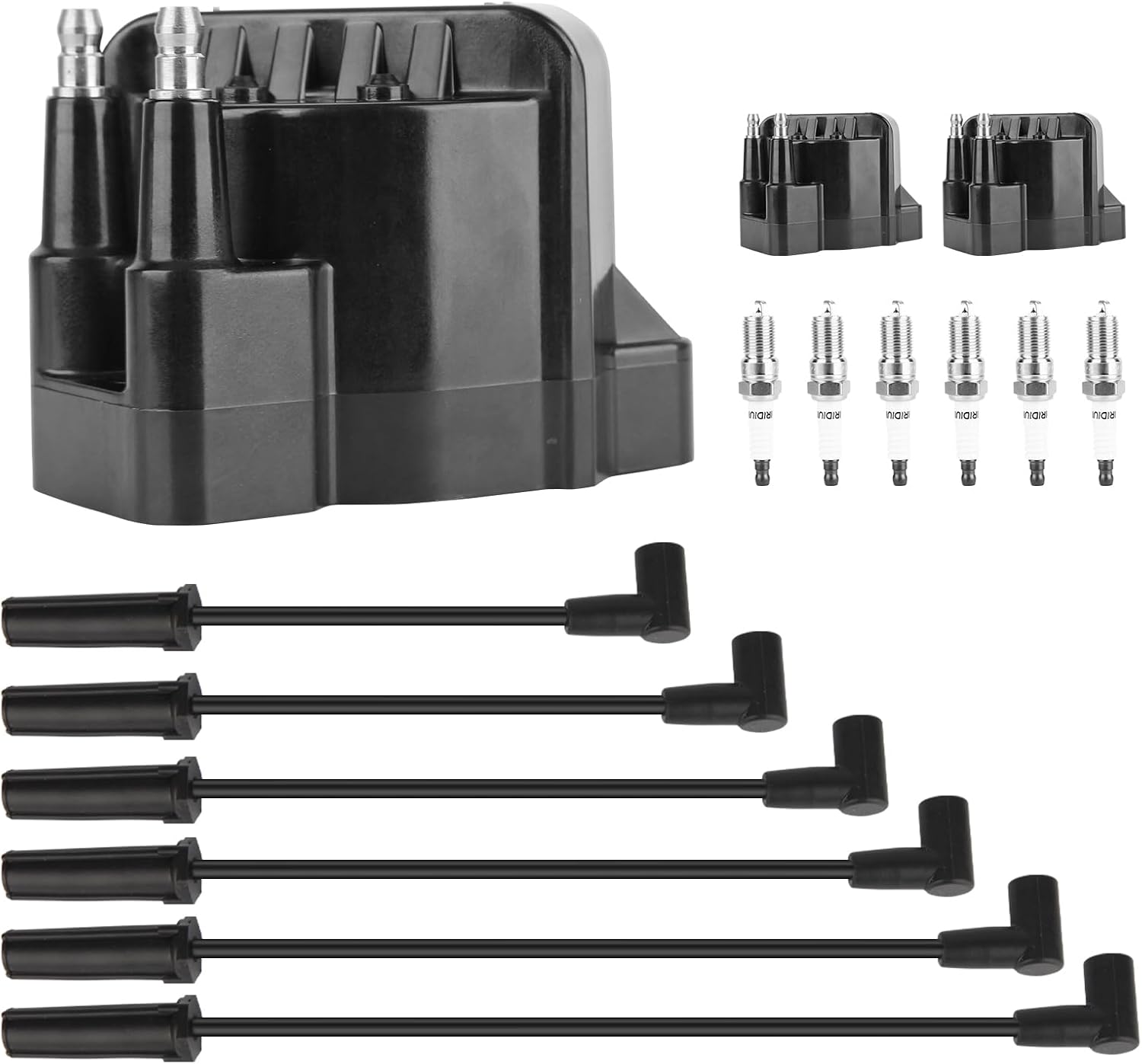Coil Packs & Iridium Spark Plugs & Wires Kit Fit for Buick Pontiac 3.8L | Fit for 1990-2005 LeSabre LaCrosse Lucerne