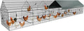 Chicken Coop, 21ft x 3.5ft Chicken Run Pen with Cover for Yard