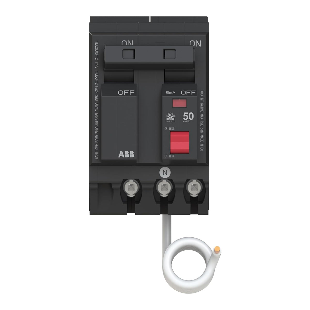 ABB Q-Line THQL2150GFT2 • Ground Fault Circuit Breaker • 50Amp Double Pole
