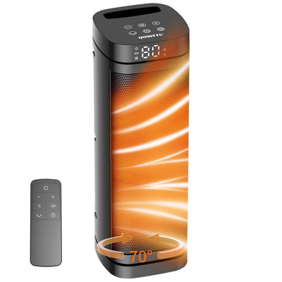17 inches Space Heater for Indoor Use - 1500W Electric Heaters for Indoor Use with Thermostat, 70° Oscillation, 5