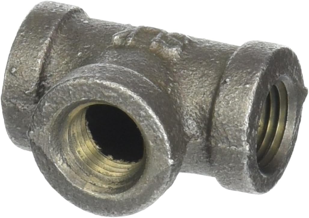 LDR 310 T-14 Tee, 1/4-Inch, Black Malleable Iron