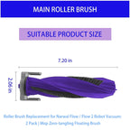 Roller Brush Replacement for Narwal Flow/Flow 2 Robot Vacuum: 2 Pack