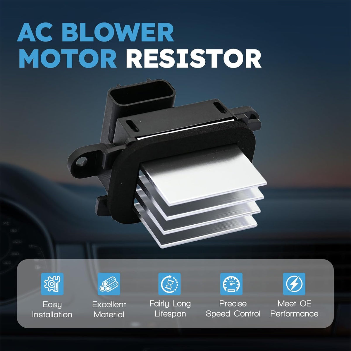 HVAC Blower Motor Resistor with Harness for Ford Escape 9L3Z-19E624-B
