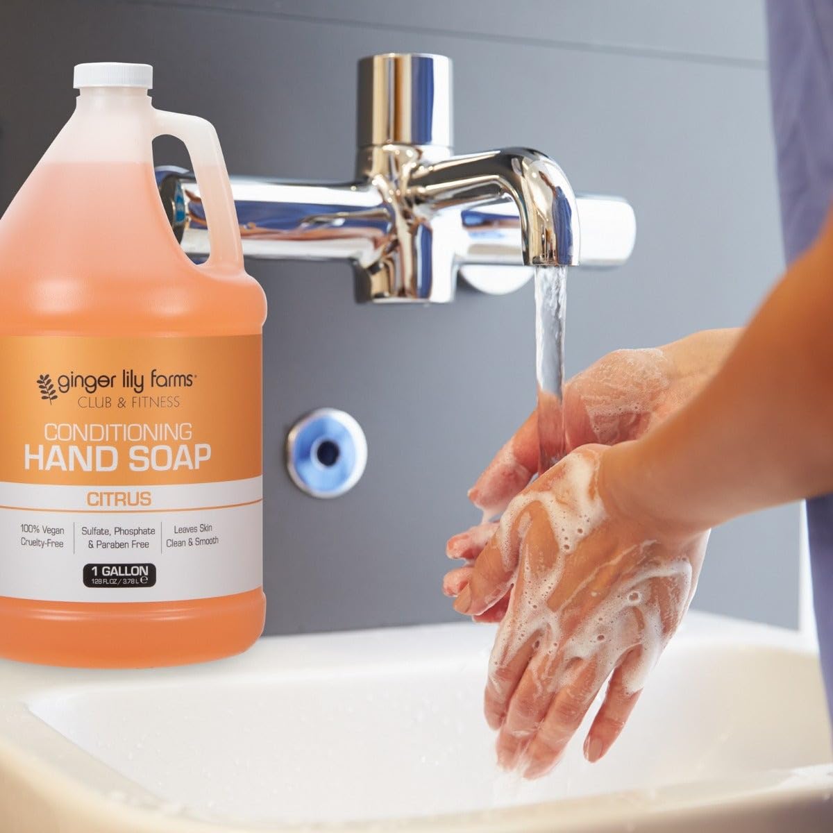Club & Fitness Hand Soap, 128oz, Citrus