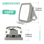 100W LED Explosion Proof Flood Light, 13000LM 5000K, Class I Division 2