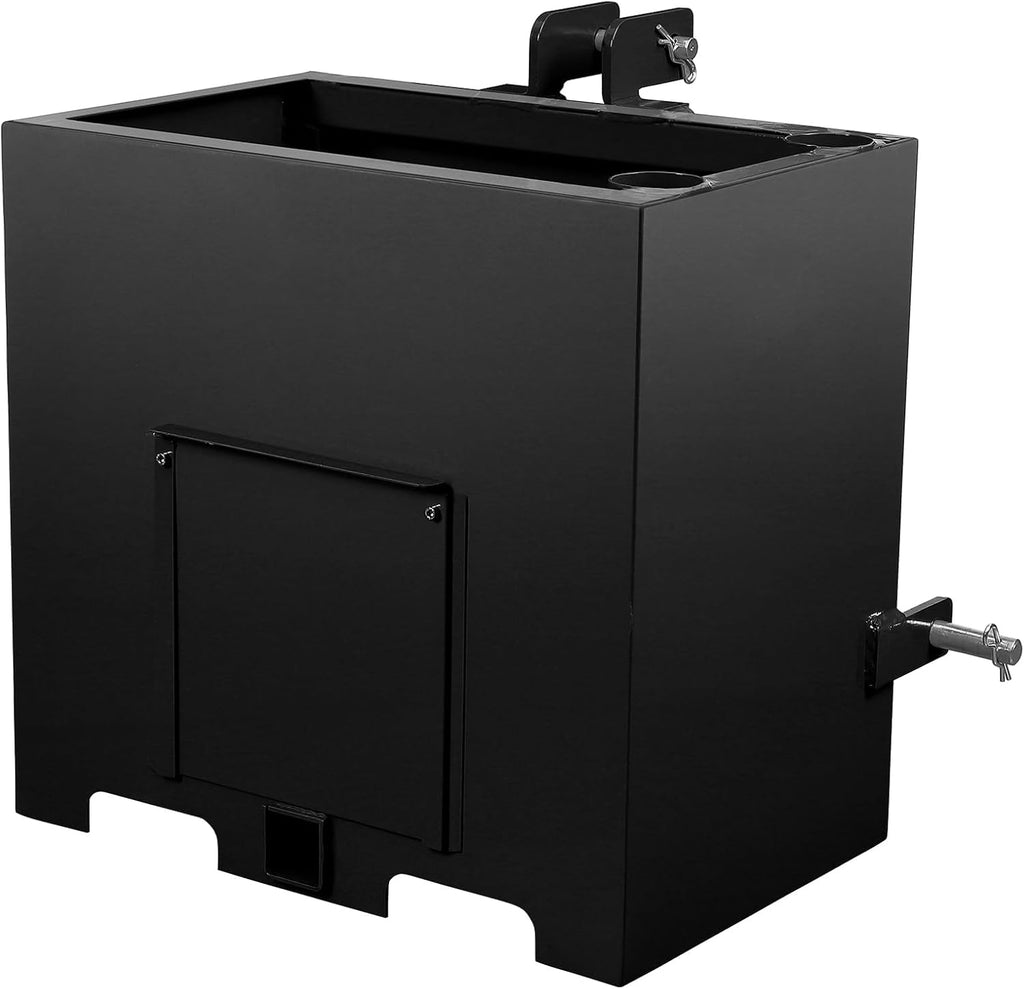 3 Point Ballast Box for Tractor Category | 1, 800 LBS Capacity 5 Cu.ft Volume, Heavy Duty Steel with Standard 2"