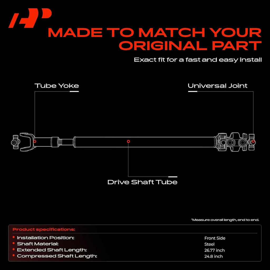 A-Premium Front Drive Shaft Assembly Compatible with Dodge, Chrysler