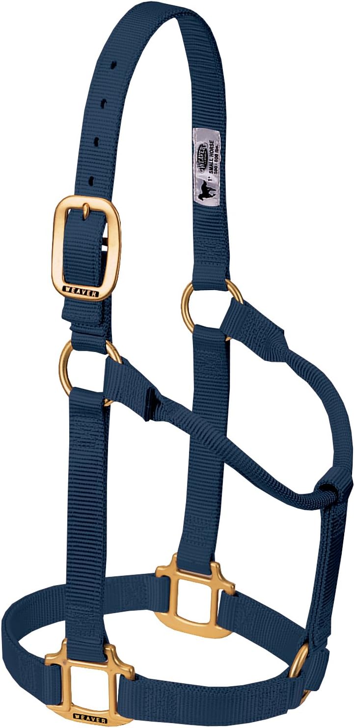 Weaver Leather Supply Original Non-Adjustable Nylon Horse Halter, Average, Navy