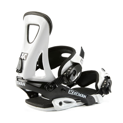 Outdoors All-Mountain Snowboard Binding | Boot Size 9-12 (Black White, L)