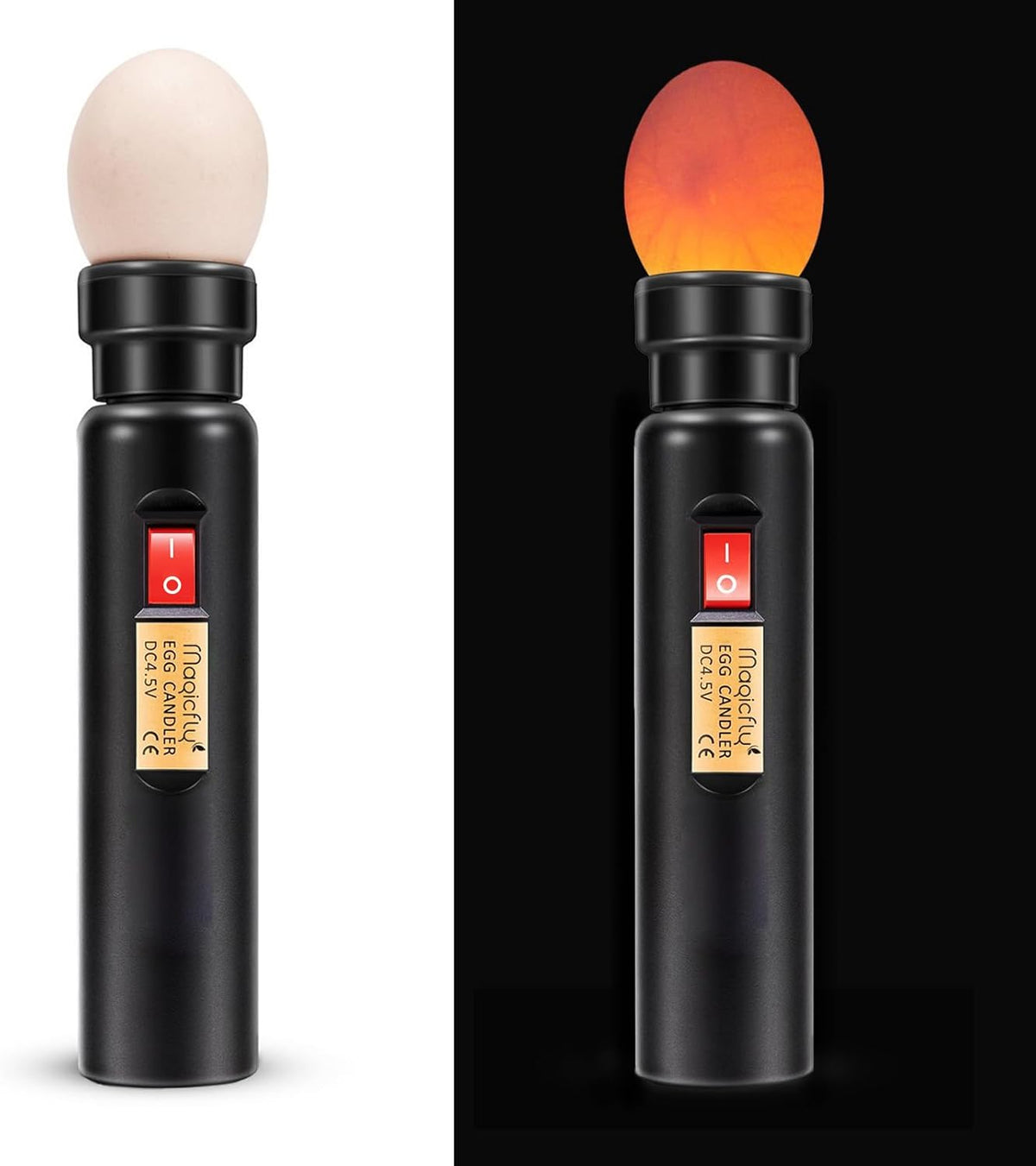 Bright Cool LED Light Egg Candler Tester, Powered Only by Power Supply