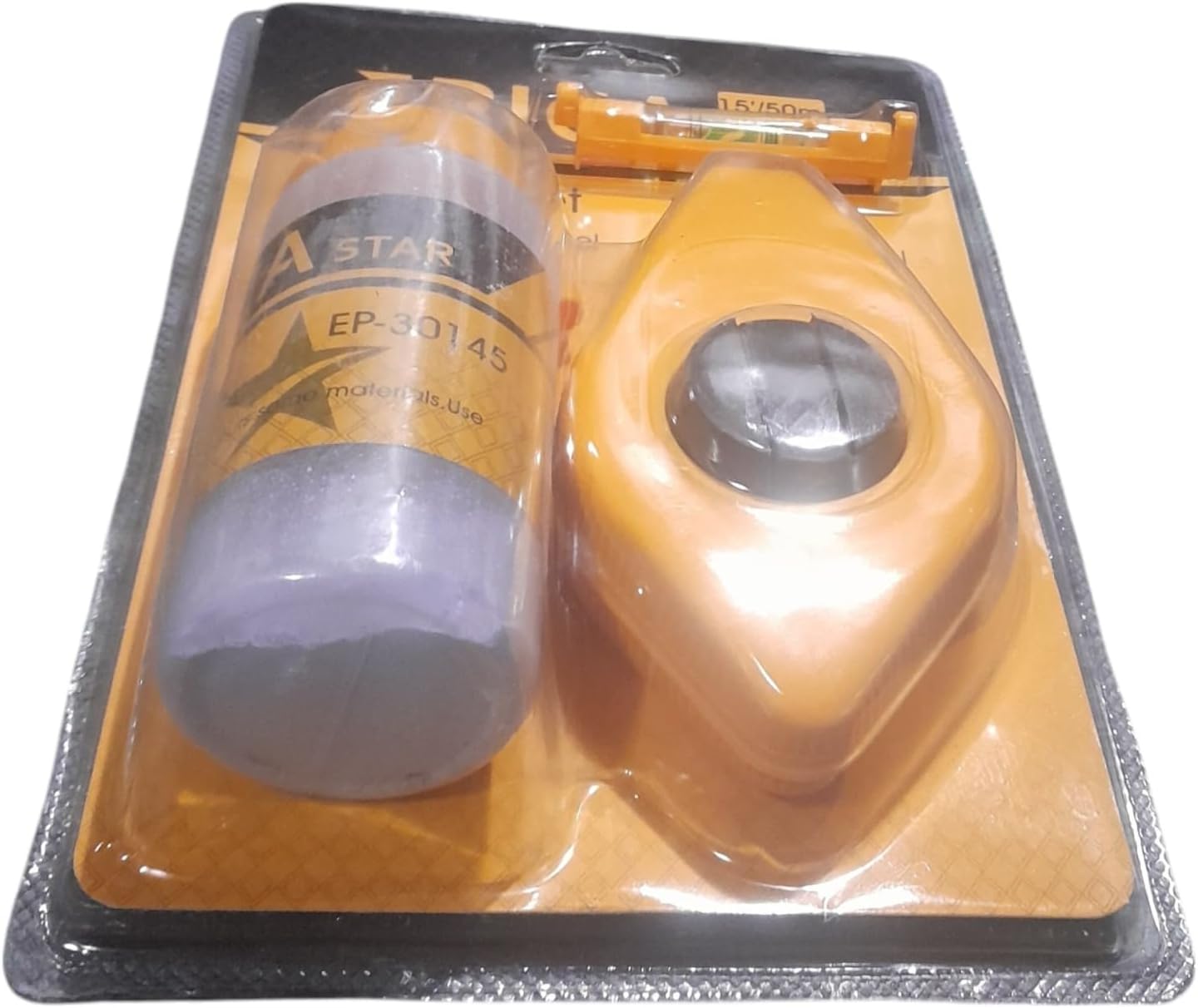 Layout Set (Chalk, Line Level, 50' Chalk Line Reel) 15'/50m (Pack of 10 Pieces).