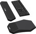 Ergonomic Mouse Pad Wrist Rest and Keyboard Wrist Rest Support Set | Massage Design Mousepad for Carpal Tunnel Pain