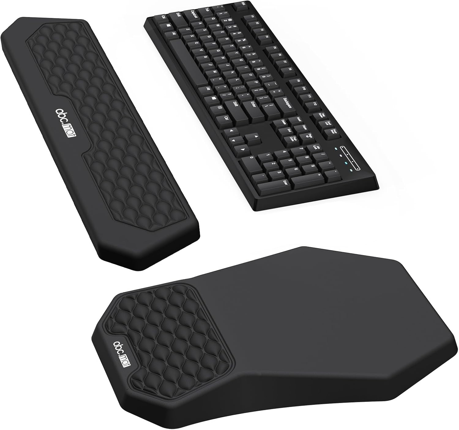 Ergonomic Mouse Pad Wrist Rest and Keyboard Wrist Rest Support Set | Massage Design Mousepad for Carpal Tunnel Pain