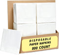 Disposable Paper Napkins Bulk for Everyday Use,White, 2-Ply, 800 Count