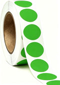 Green Color Coding Labels, 1000 Count 1 Inch Round Color Dot Stickers, 2 Rolls of 500 Blank Adhesive Circle Labels
