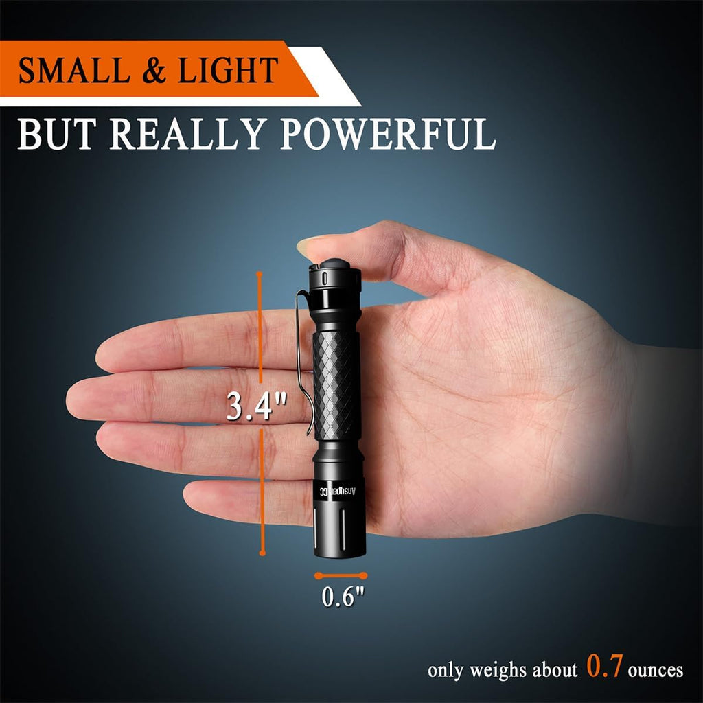 2-Pack Mini LED Penlight, Small Pocket Flashlight with Clip, AAA | 3 Modes Compact Tactical Torch for Emergency &
