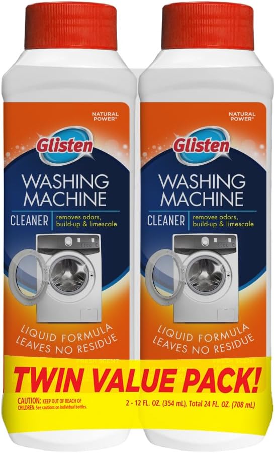 Washing Machine Cleaner, Helps Remove Odor, Buildup, and Limescale, Fresh Scent, 12 Ounce Bottle, 2-Pack