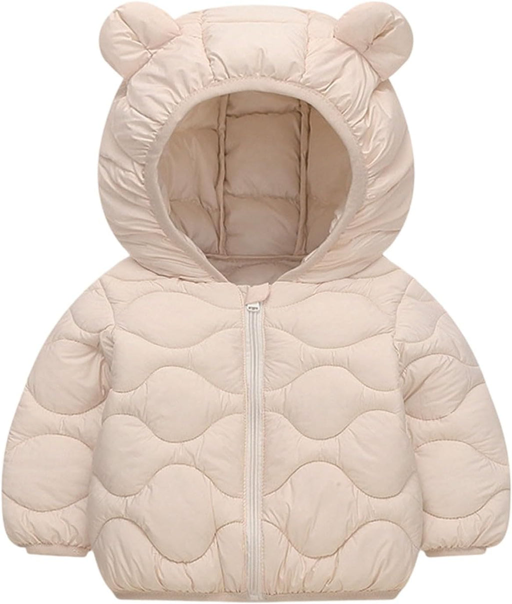 Girls Winter Coat 2025 Puffer Jacket Kids Cute Girls Coat Hooded Windproof Lightweight Warm Down Jackets Baby Outwear
