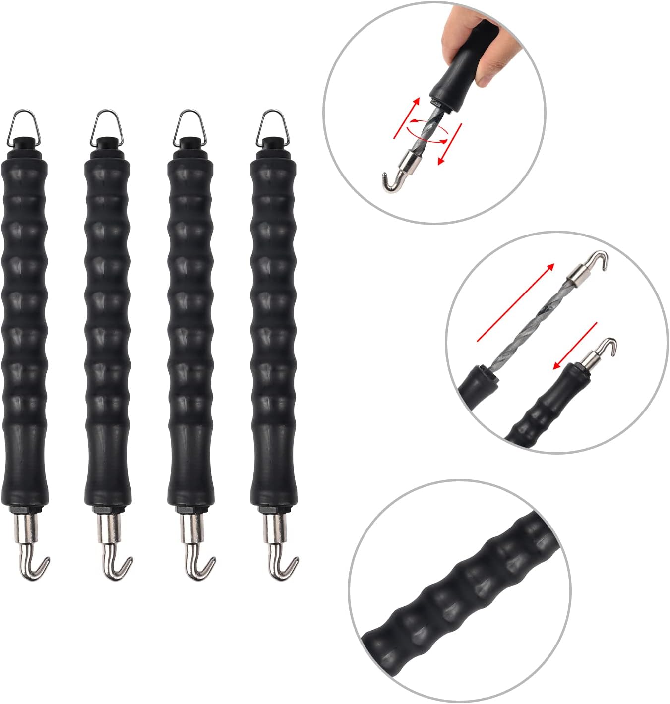 4 Pcs Automatic Rebar Tie Wire Twister | Rebar Tie Tool Wire Twister Pull Tie Wire Twister Concrete Metal Wire