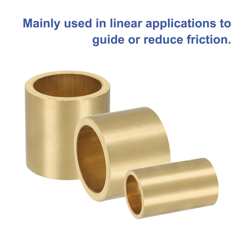 uxcell 40Pcs Sleeve Bearings, 4mm Bore x 8mm OD x 6mm Length, Self-Lubricating Sintered Bronze Bushings
