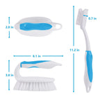 Scrub Brush Set, 4 Pack Deep Cleaning Brush Kit, Blue