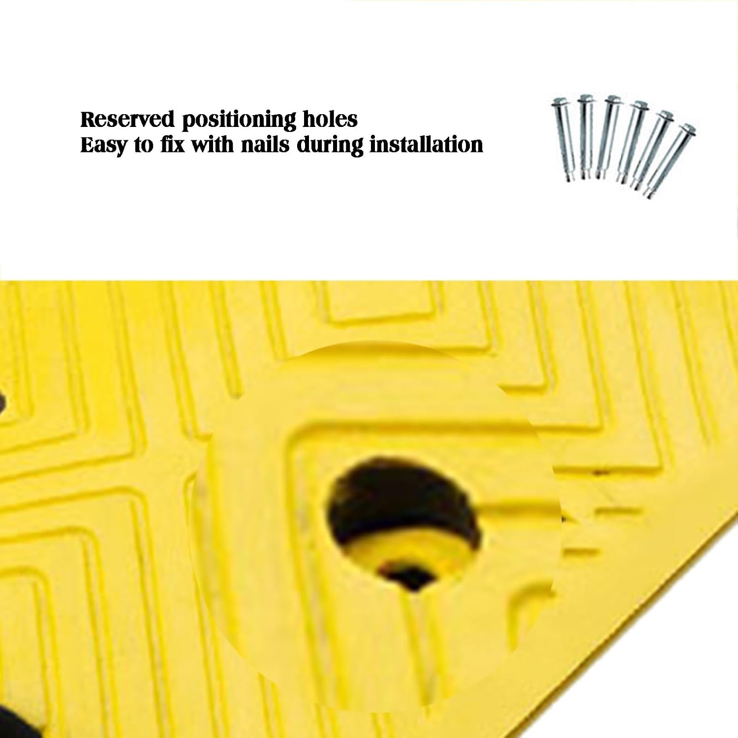 Rubber Speed Bumps,with Screws Deceleration Equipment,Wheel Stop Stoppers for Car,Truck,Trailer,and Garage,Industry