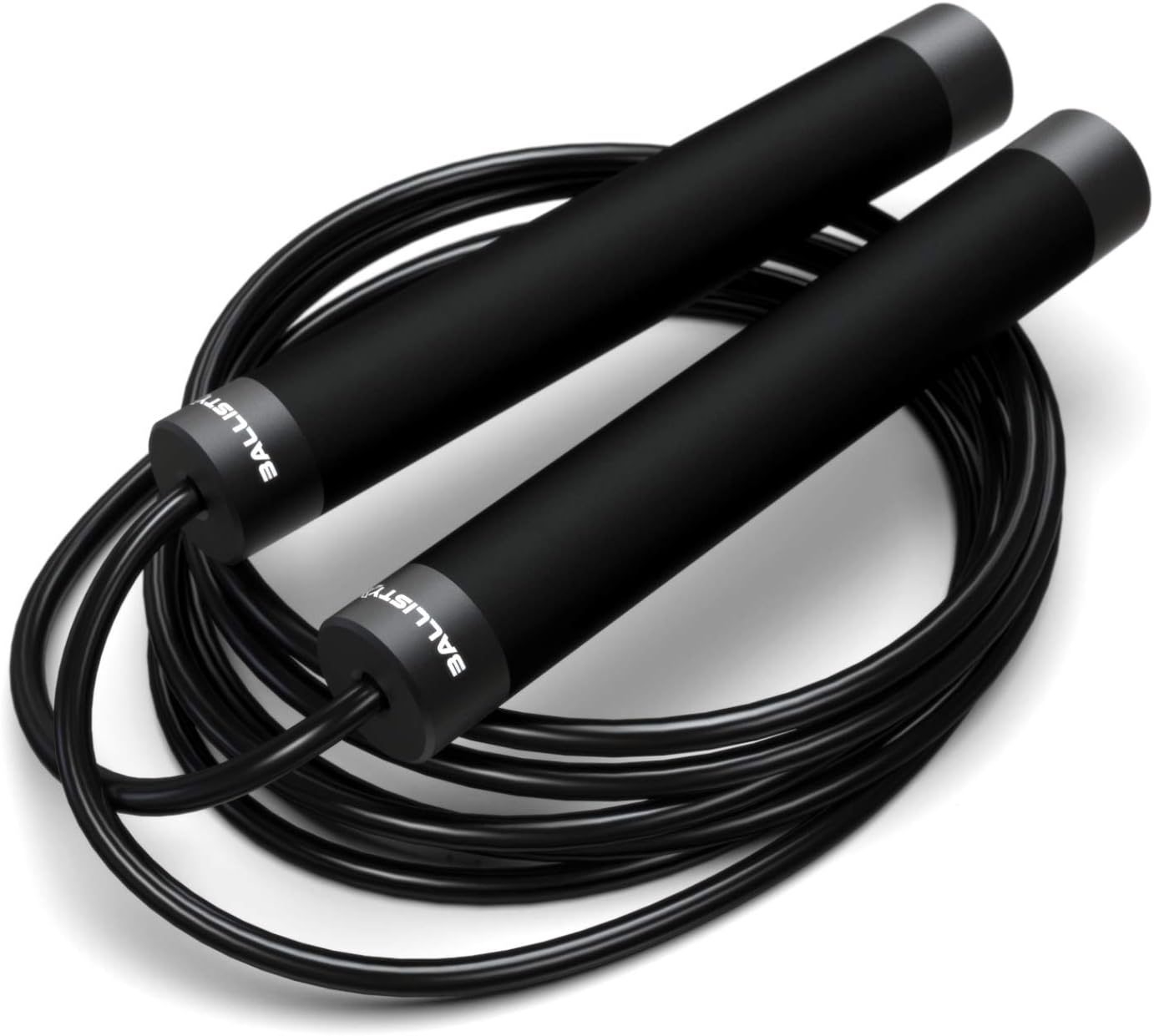 Ballistyx Jump Rope - Premium Speed Jump Rope with 360 Degree Spin, Steel Handles, Silicone Grips and 2 x Adjustable