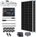 200W 12V N-Type RV Solar Panel Kit with Adventurer 30A Controller | Adventurer 30A LCD PWM Charge Controller +