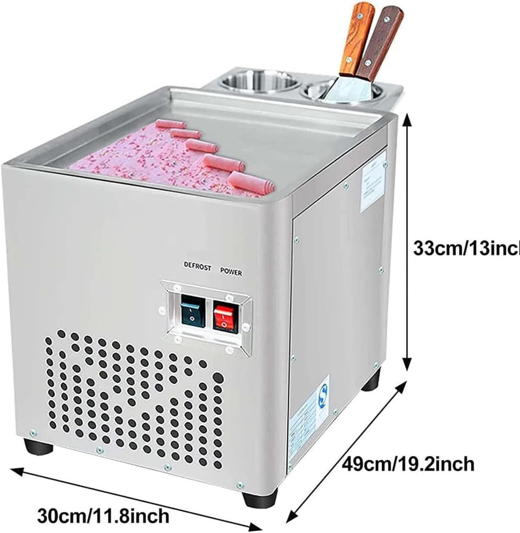 220v Fried ice cream roll machine, commercial stainless steel rolled ice cream machine