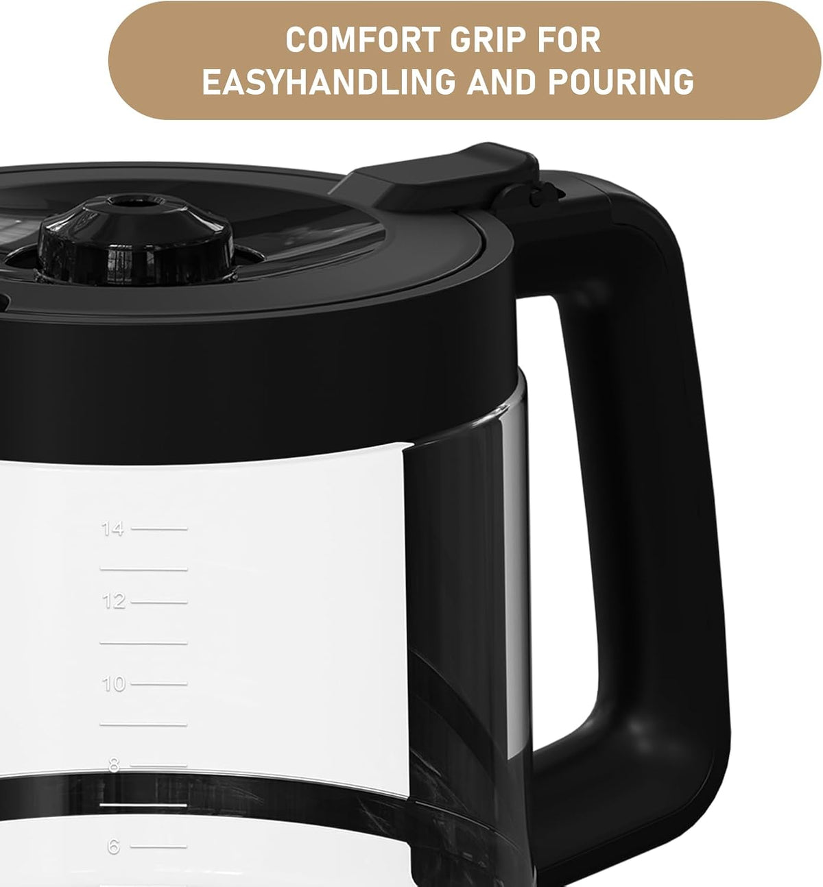 14-Cup DCM201 Coffee Maker Carafe Coffee Pot Replacement Compatible with Ninja DCM201, DCM201CP, DCM201BK