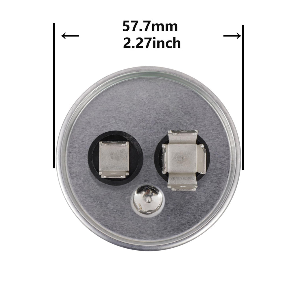 BOJACK 60 uF ±5% 60 MFD 370/450 V CBB65 Round Run Start Capacitor for AC Motor Run or Fan Start and Cool or Heat Pump Air Conditione