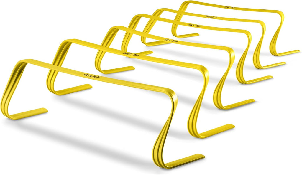 6X Ultra Durable Agility Hurdles - for Athletes of All Skill Levels,6pk of 6-in Tall Hurdles,Bright Yellow Color,Made