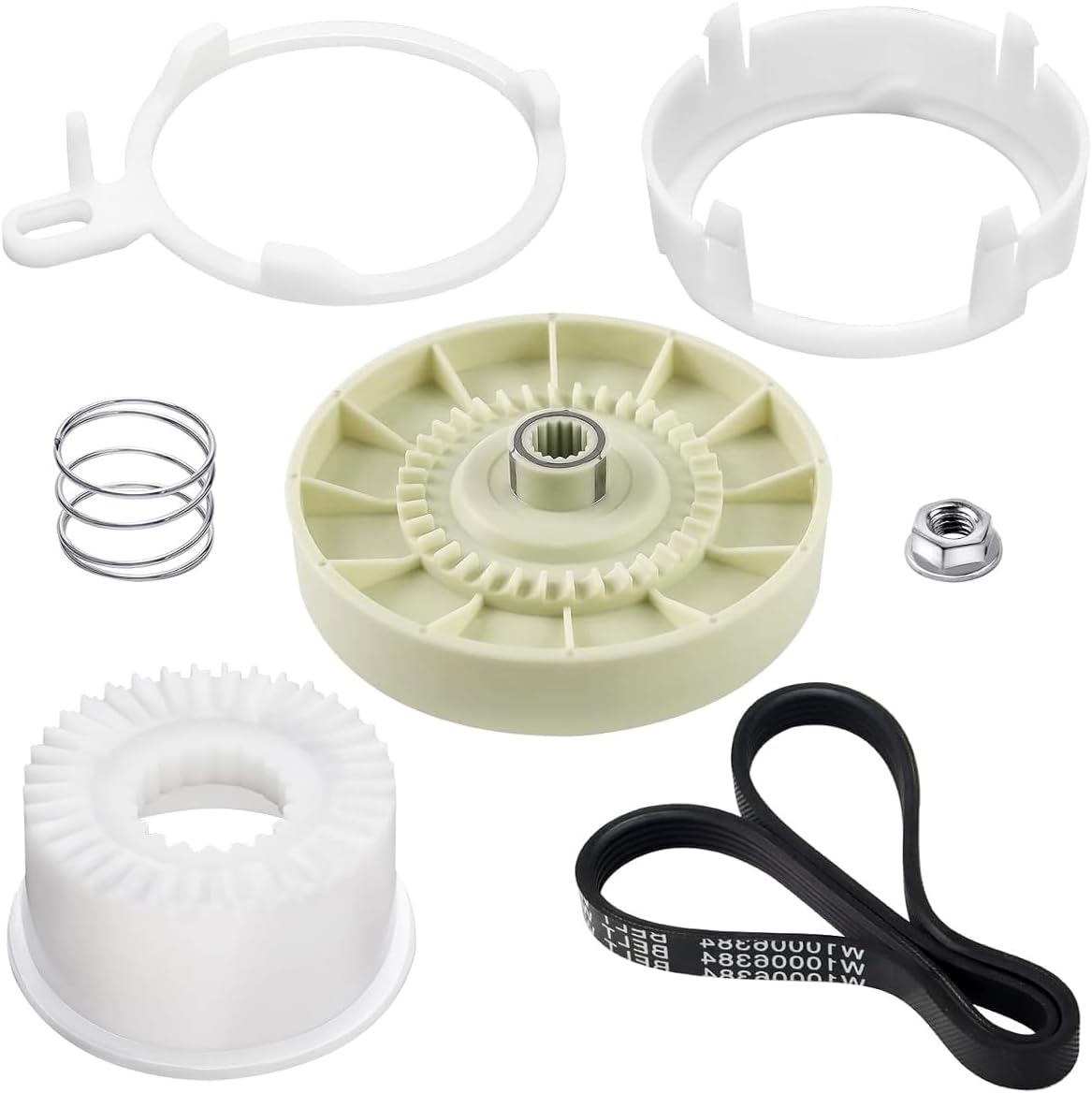 Upgraded Washer Pulley Clutch Kit Replacement for Whirlpool WET4027HW2 8TWTW6000JW1 WTW5100HC3 WTW6120HW3 WTW6120HC3 WTW5100HW3 WETLV27HW3 YWET4027HW2 WGTLV27HW3 MVW4505MW0 WGT4027HW2 WTW4957PW0