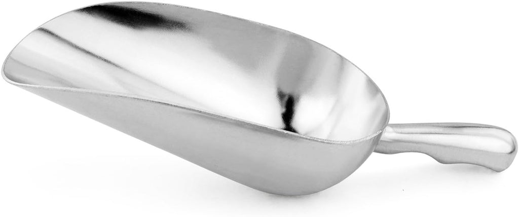 34547 Round Bottom Bar Ice Scoop, 24-Ounce, Silver