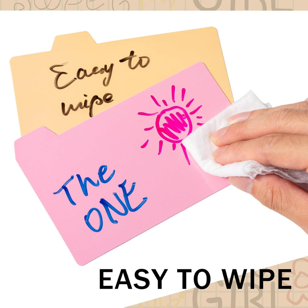 50 Pack 3 x 5 Inch Index Card Dividers with Tabs, 250gsm Paper | A-Z, Number Sticker, Dry Erase Index Card Guide
