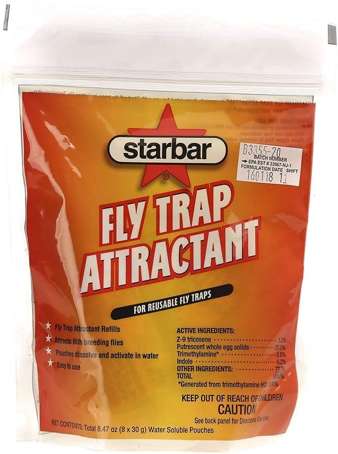 Fly Trap Attractant Refill For Reusable Fly Traps, 8-30g
