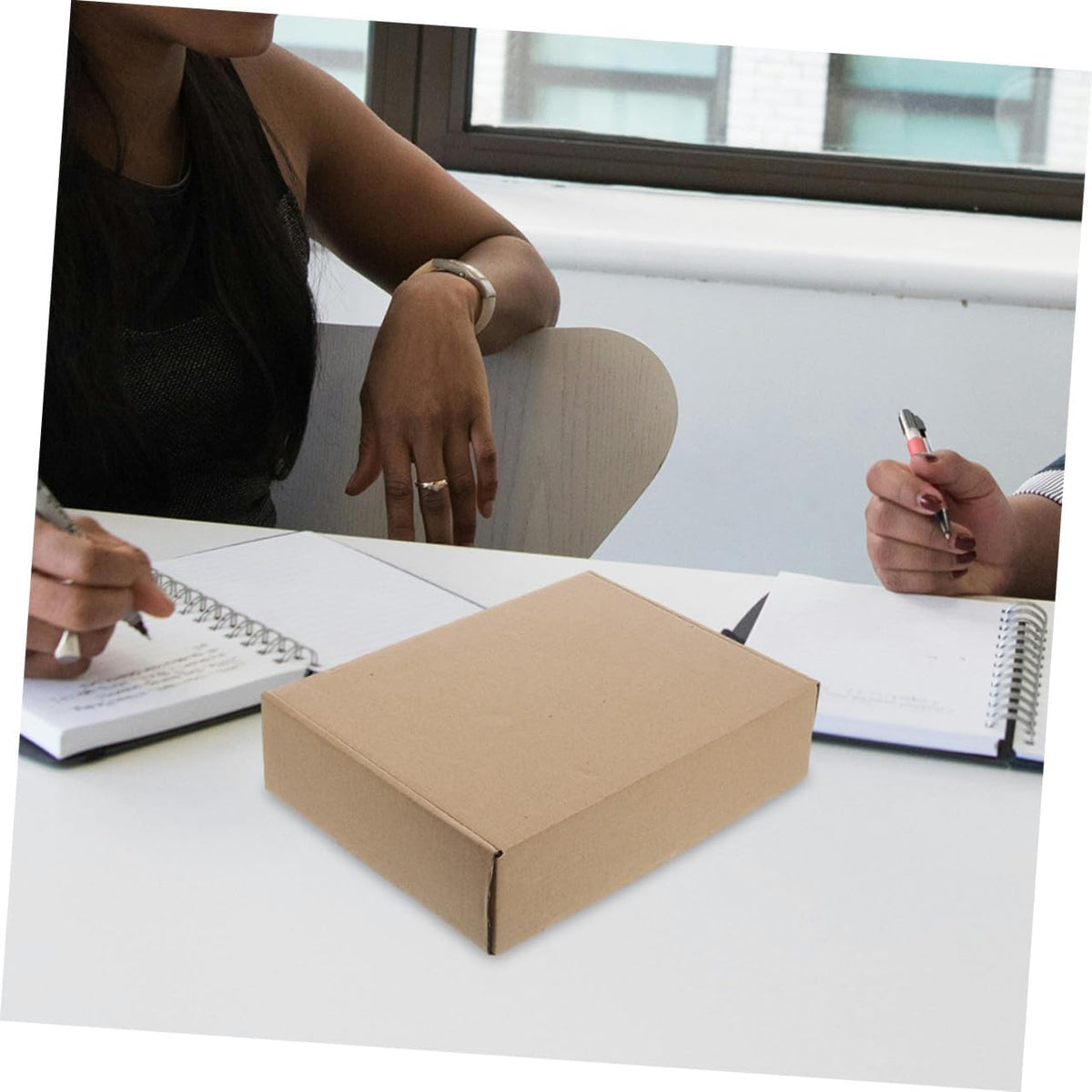 Cardboard Brown 10pcs Tab Lock Closure Mailer Boxes Kraft