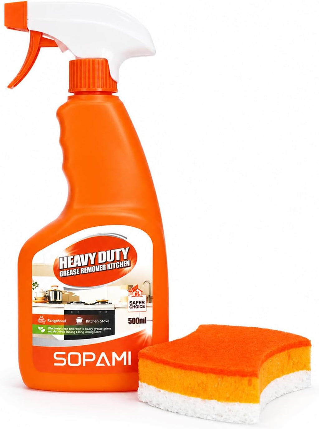 Kitchen Degreaser Spray, Heavy-Duty All Purpose Cleaning