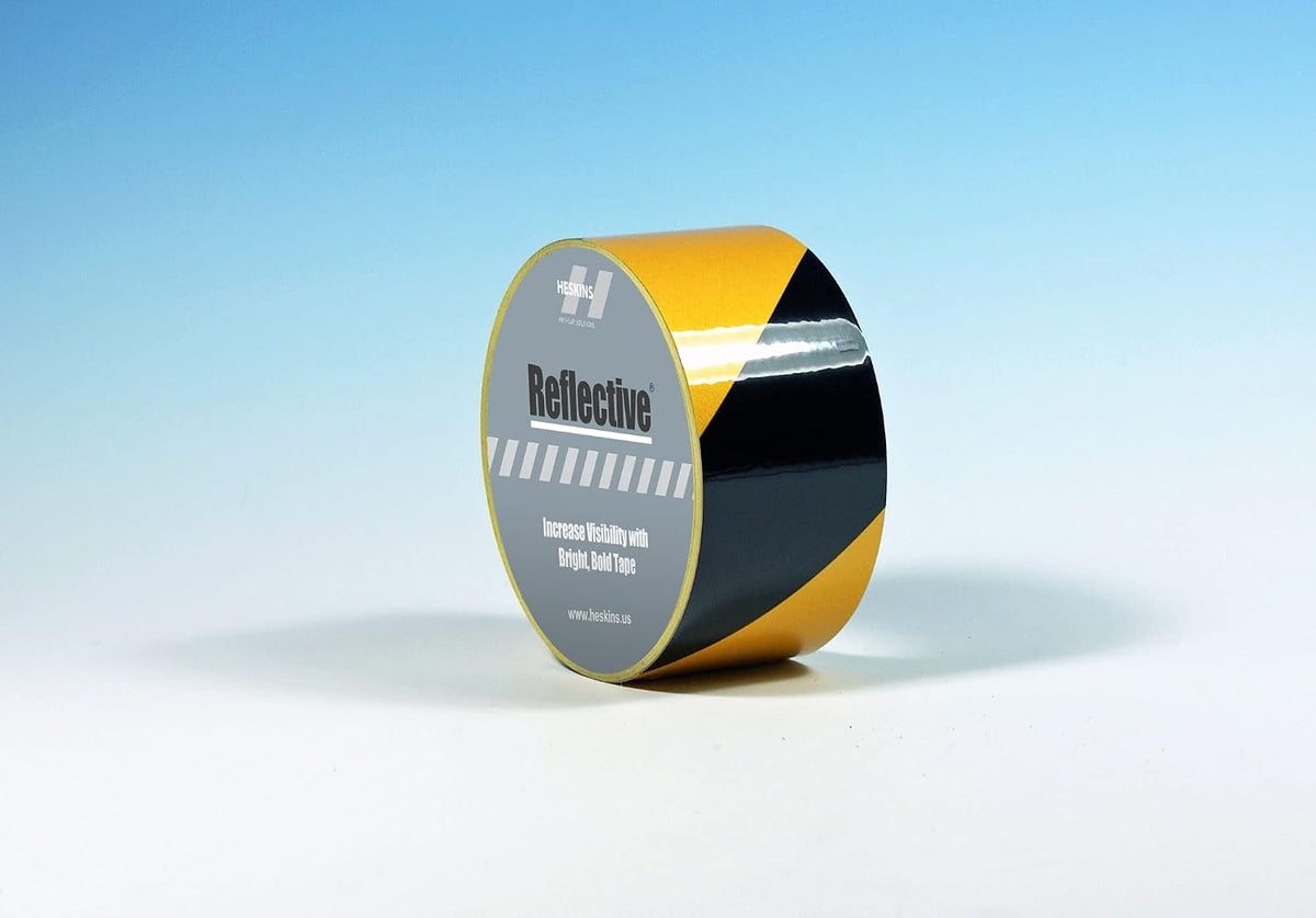 Reflective Tape Black/Yellow 2"x 10yds