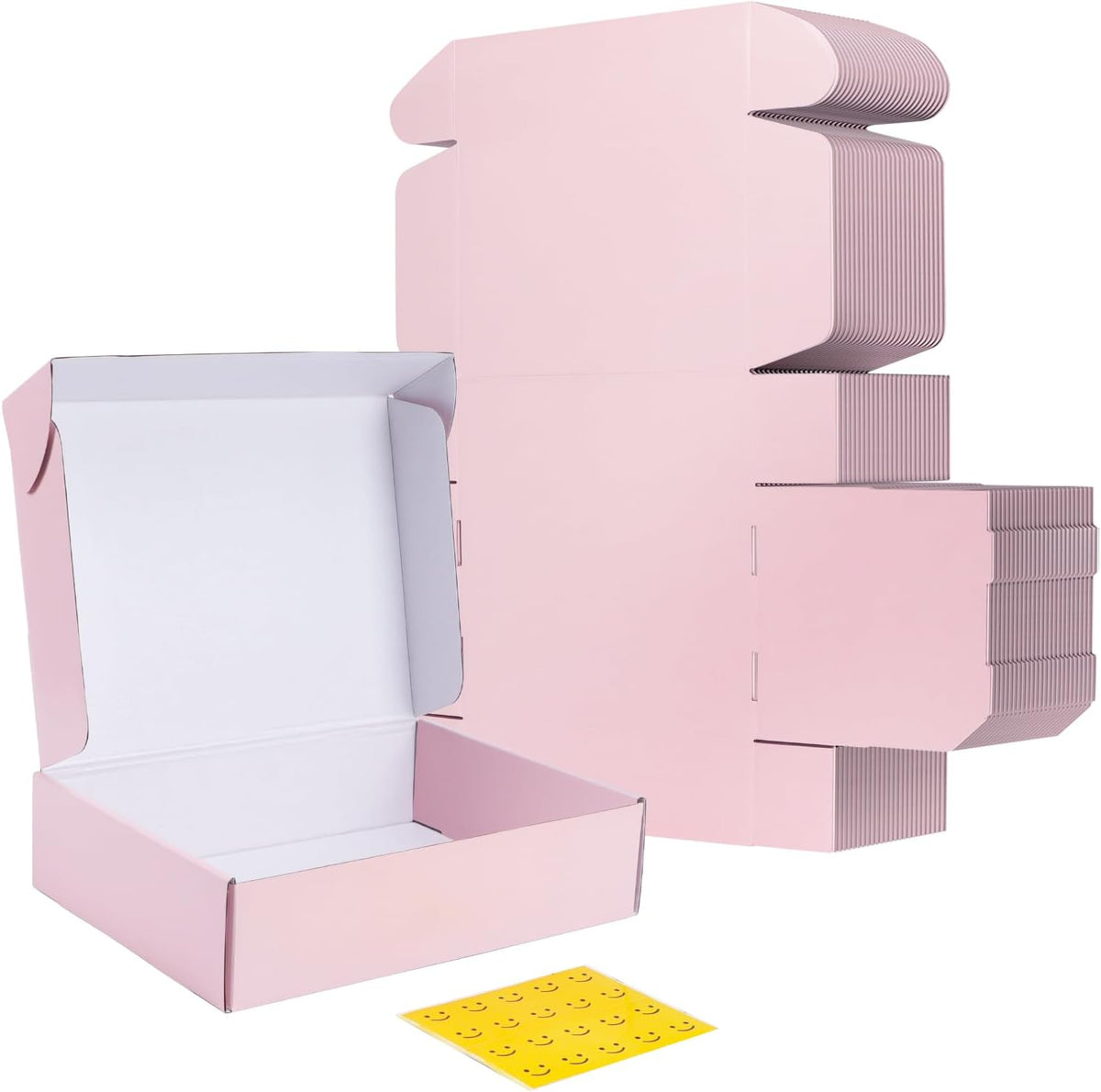 12x9x4 Shipping Boxes Set of 20, Pink Corrugated Cardboard Box for Packing, Mailing, Business, Gift