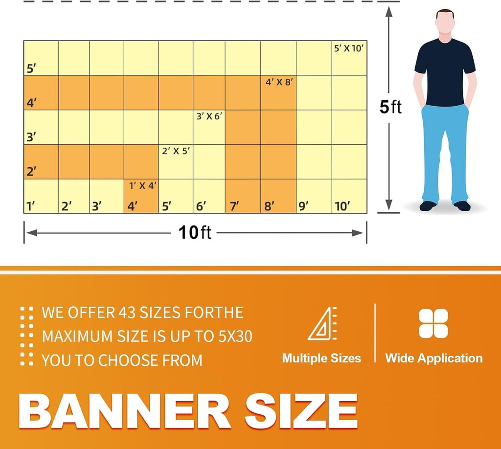 Custom Vinyl Banner-2ft x 4ft Full Color 13oz Banners and Signs Customize for Indoor Outdoor Display, Custom banner |