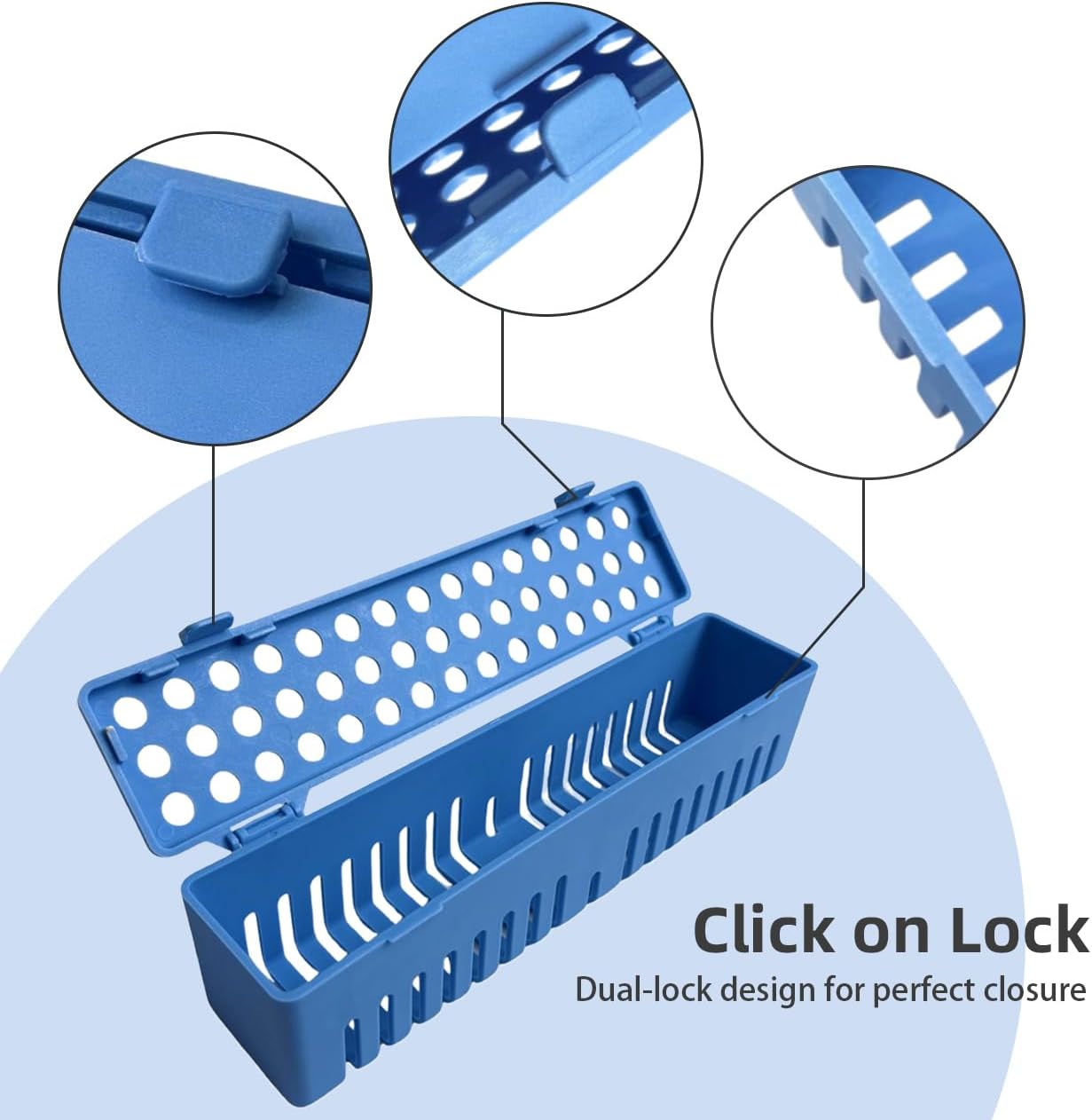 Dental Autoclave Sterilization Cassettes Rack Dental Sterilizer Box Instrument Cassette Sterilizing Tray Container