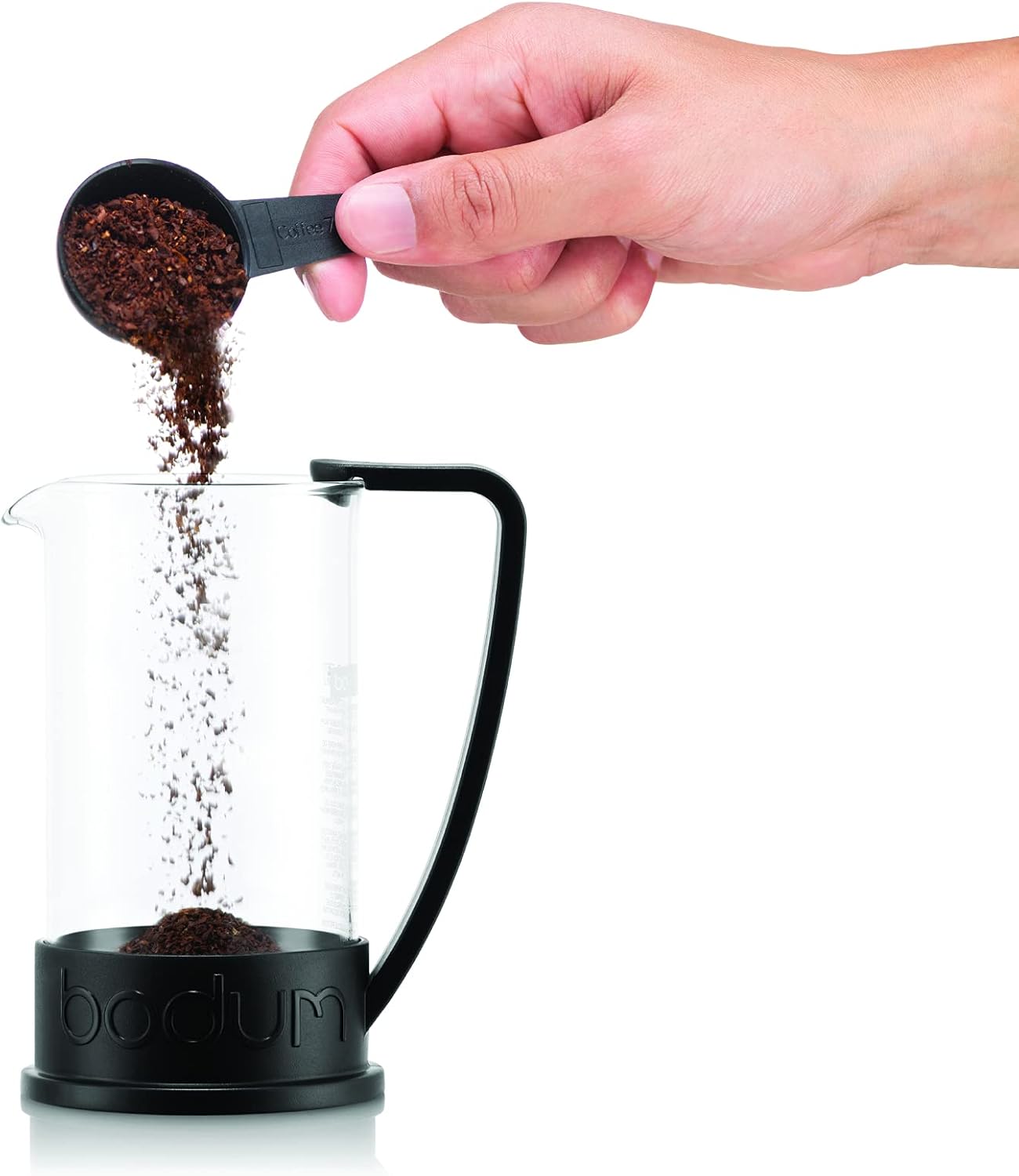 12oz Brazil French Press Coffee Maker, High-Heat Borosilicate Glass, Black - Made in Portugal