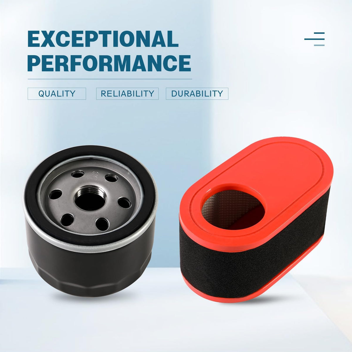951-12260 Air Filter and 951-12690 Oil Filter Compatible with Craftsman MTD 420 CC Powermore Engine T1000 T1200 R1000 CC760ES LT4200 LT3800 4P90MUD 4P90HUB Troy-Billt TB30R Lawn Mower