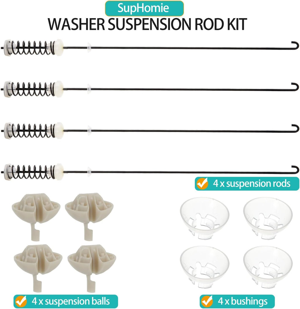 MVWC200XW2 MVWC200XW3 MVWC200XW0 Washer Suspension Rod Kit for Maytag