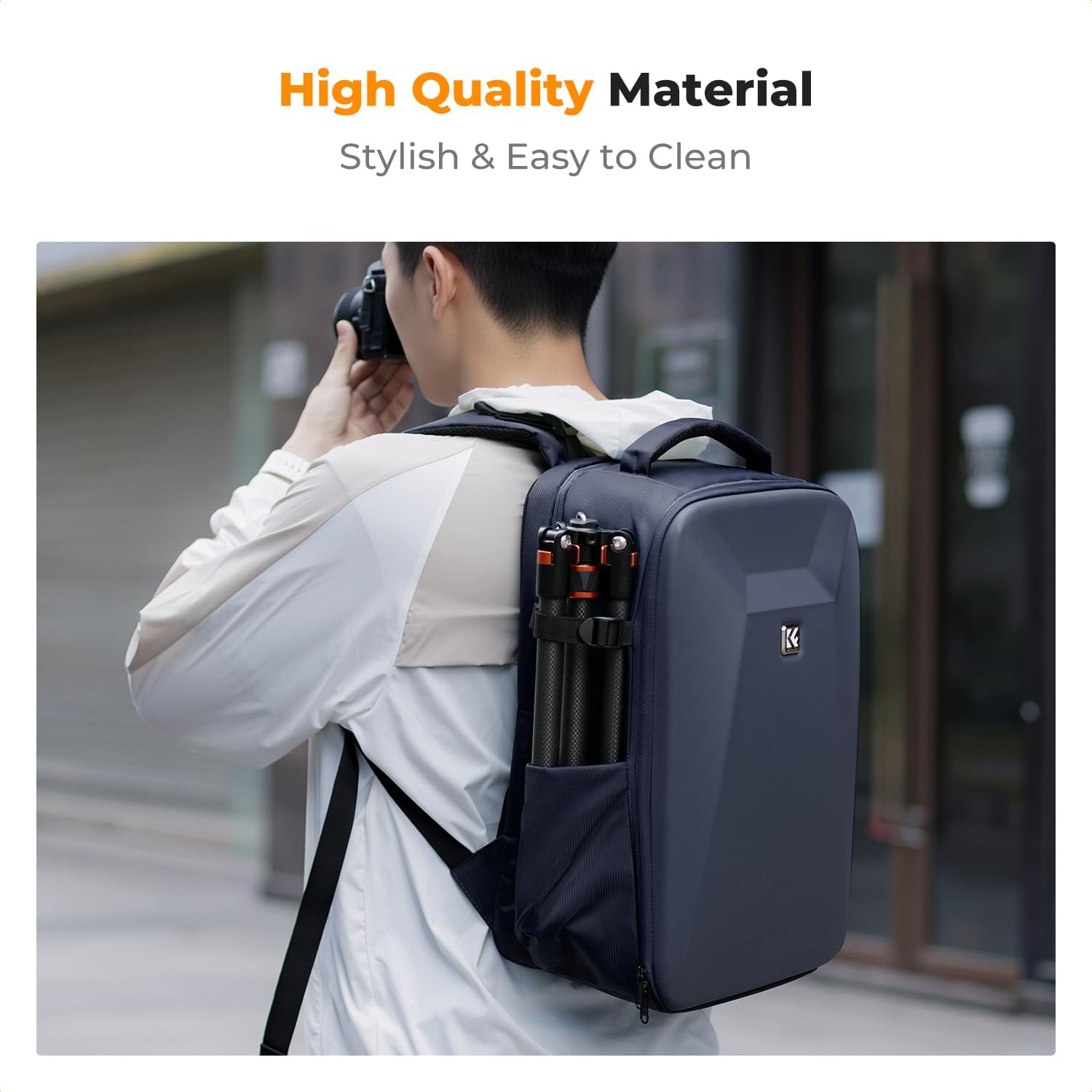 Camera Backpack,Hardshell Photography DSLR Camera Bag | 15-15.6 Inch Laptop Compartment, Waterproof, Hard Shell