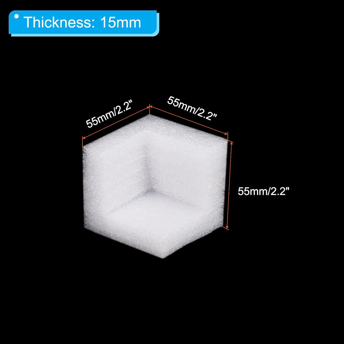 Expanded Polyethylene Foam Edge Protector 2.2x2.2x2.2 Inch Shockproof Corner Guard for Moving Packing 20pcs