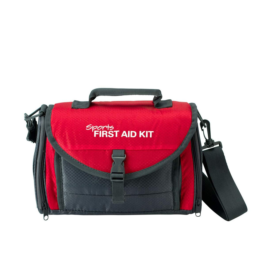 189 Piece Coaches First Aid Kit, Red, 59544